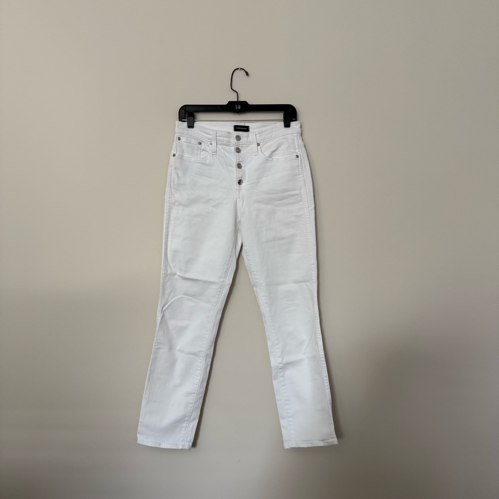 J. Crew Women’s White Vintage Straight Leg Jeans Classic Style Size 28
